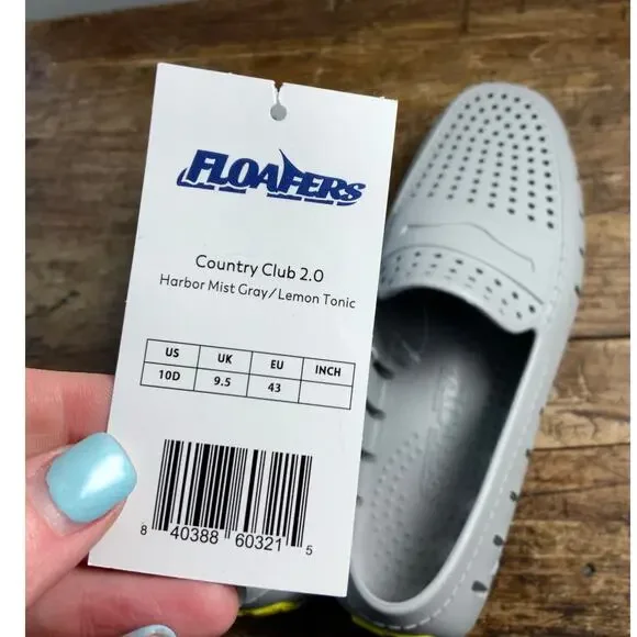 Floafers Country Club 2.0 Men's Grey shoes size 9 - Picture 7 of 8